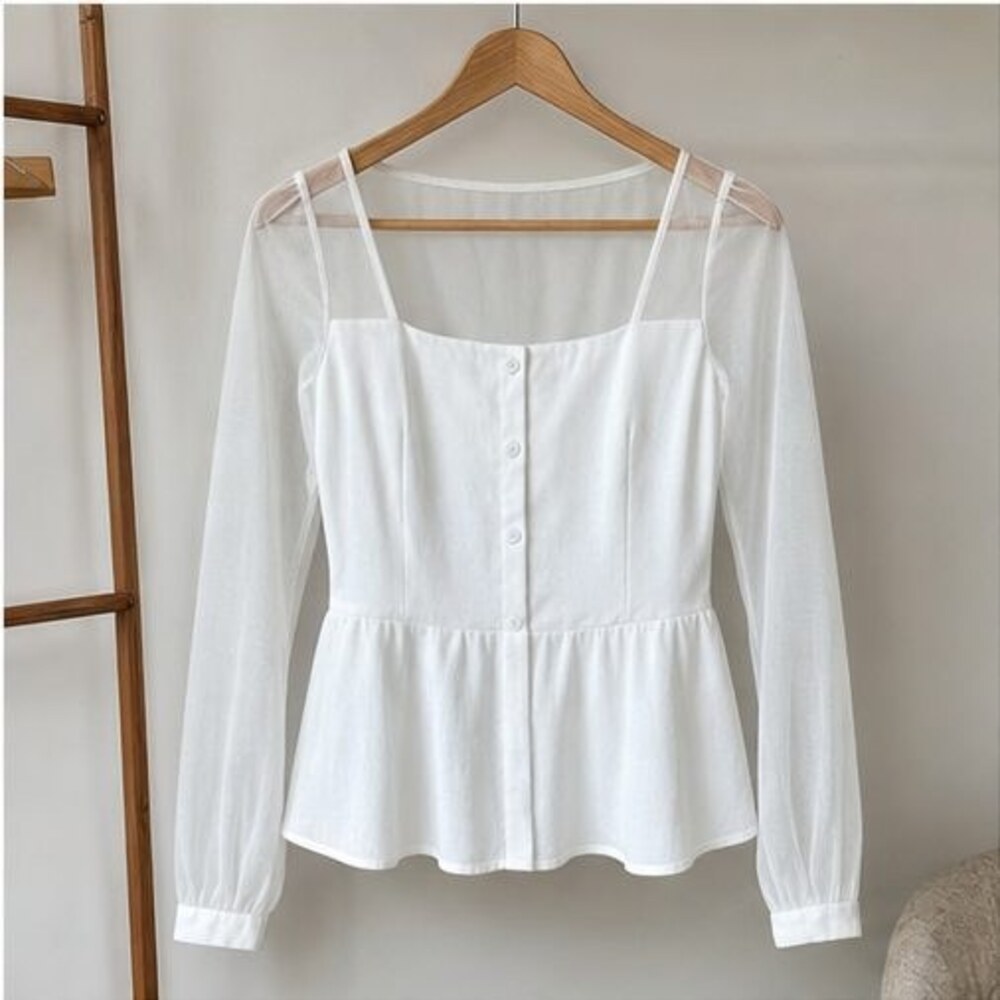 White Lace Trim Top